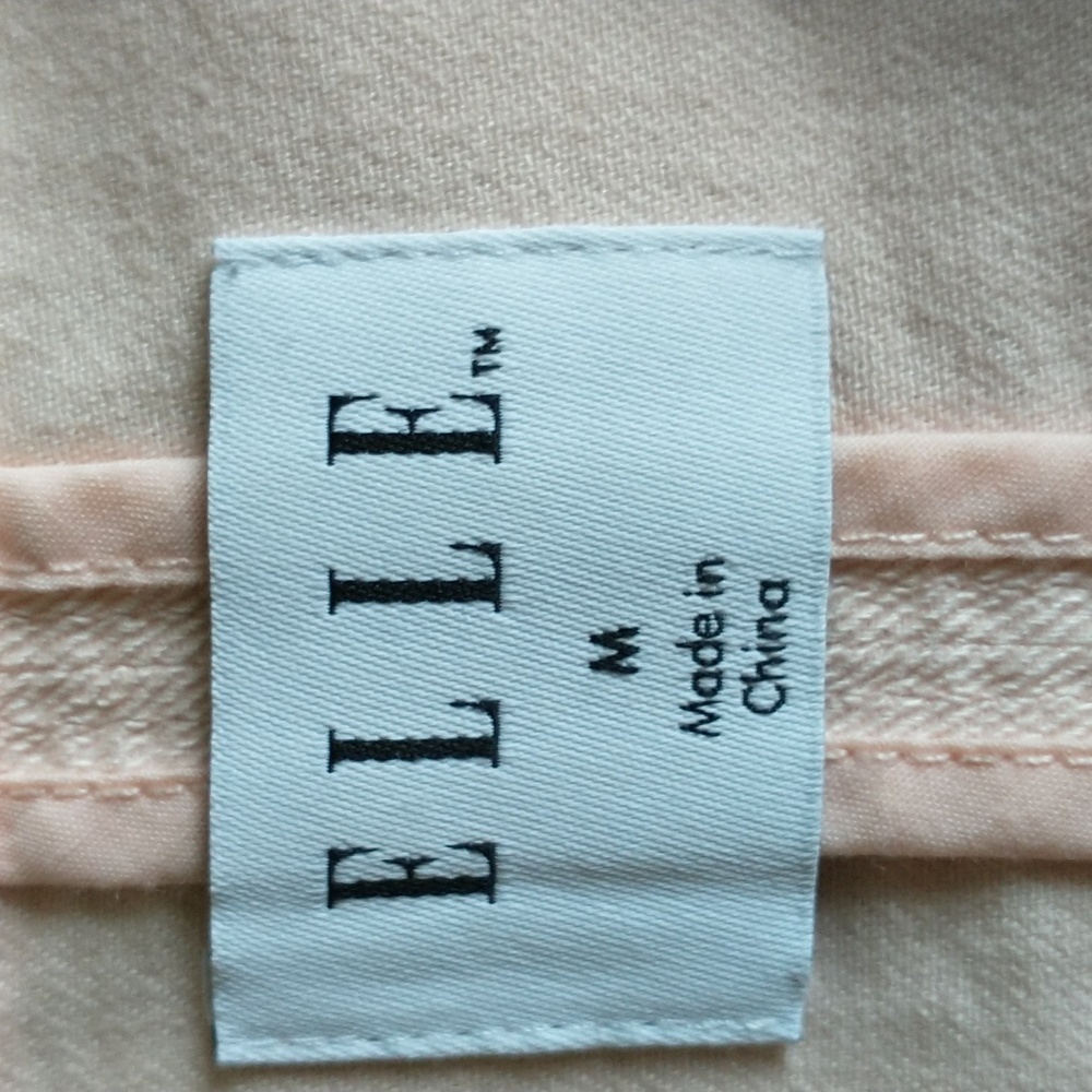 Elle Pink Moto Denim Jacket Size M - Picture 3 of 5